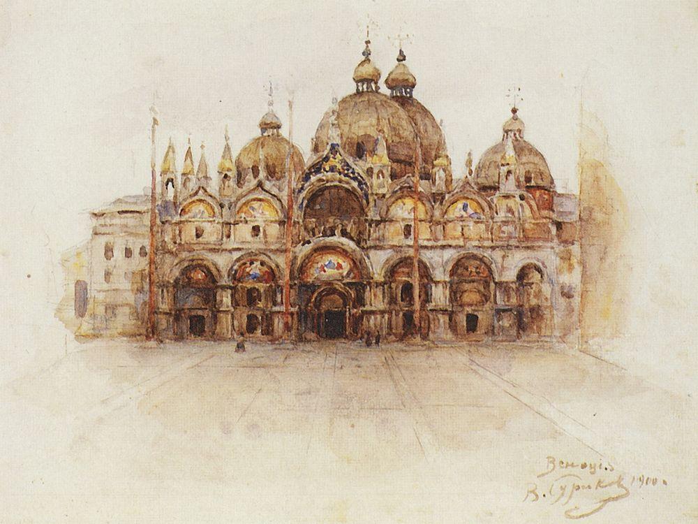 Venice. Saint Mark's Basilica. (1900).