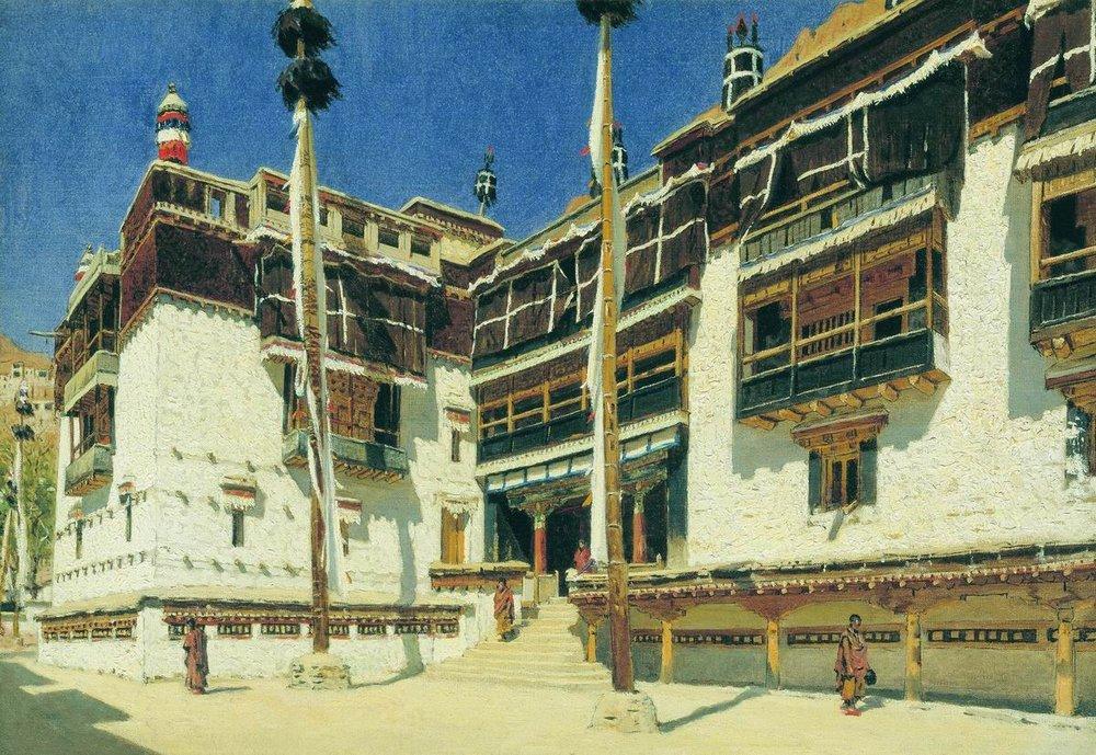 Hemis Monastery in Ladakh (1875).