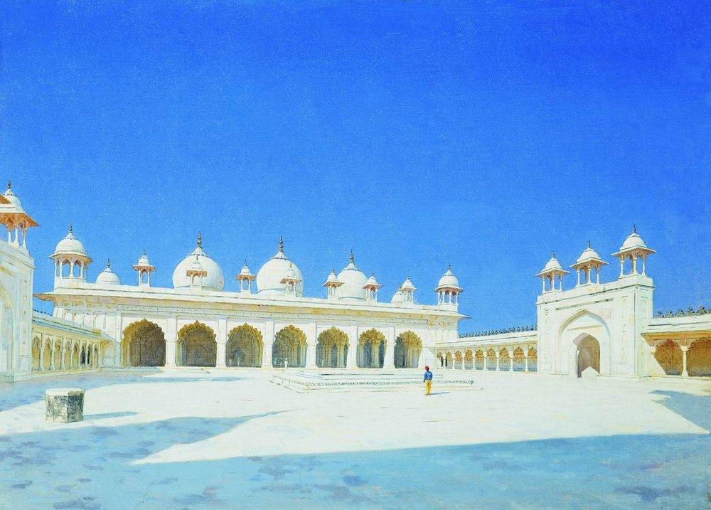 Moti Masjid (Pearl Mosque), Agra (1876).