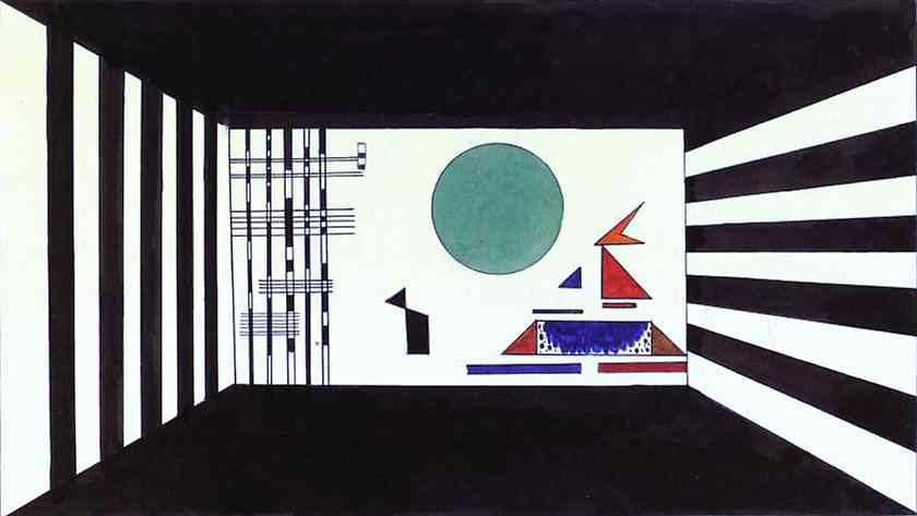 Picture II, Gnomus. (Stage set for Mussorgsky's Pictures at an Exhibition in Friedrich Theater, Dessau) (1928).