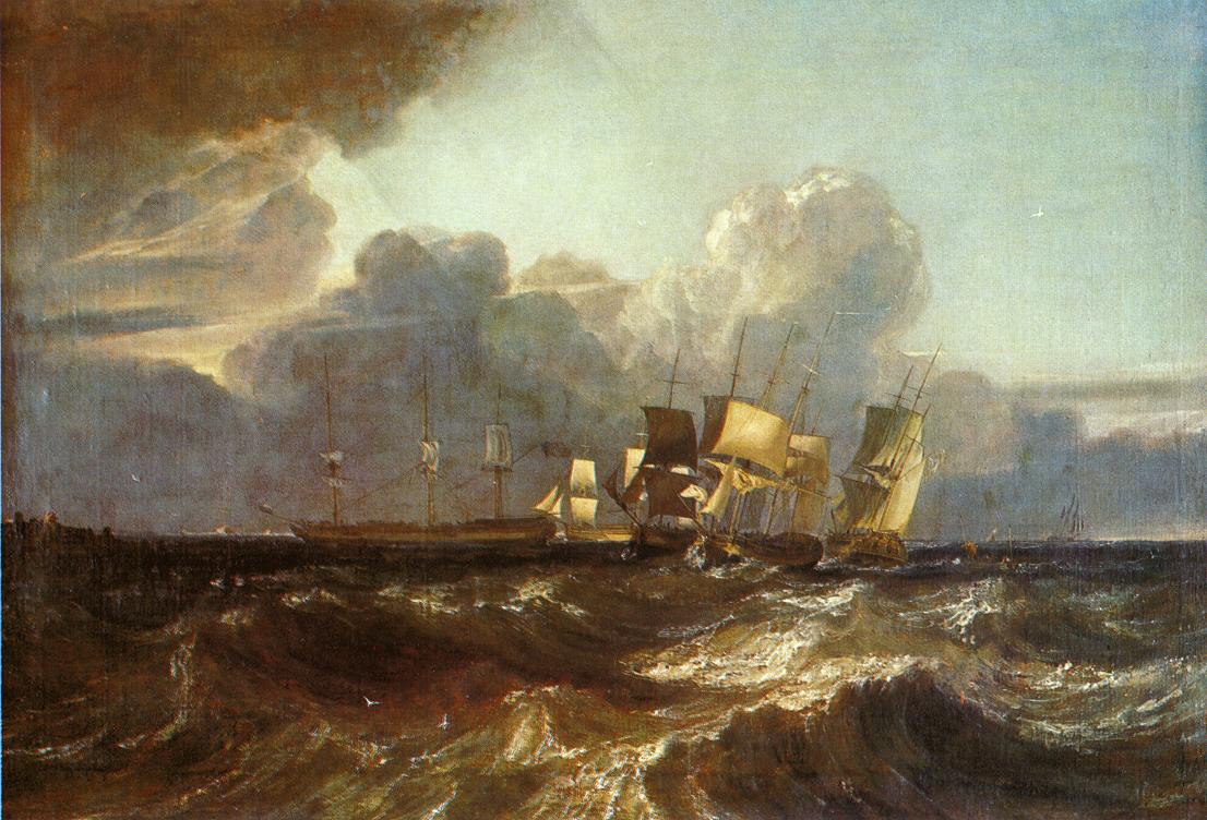 Ships Bearing up for Anchorage ('The Egremont Sea Piece') (1802).