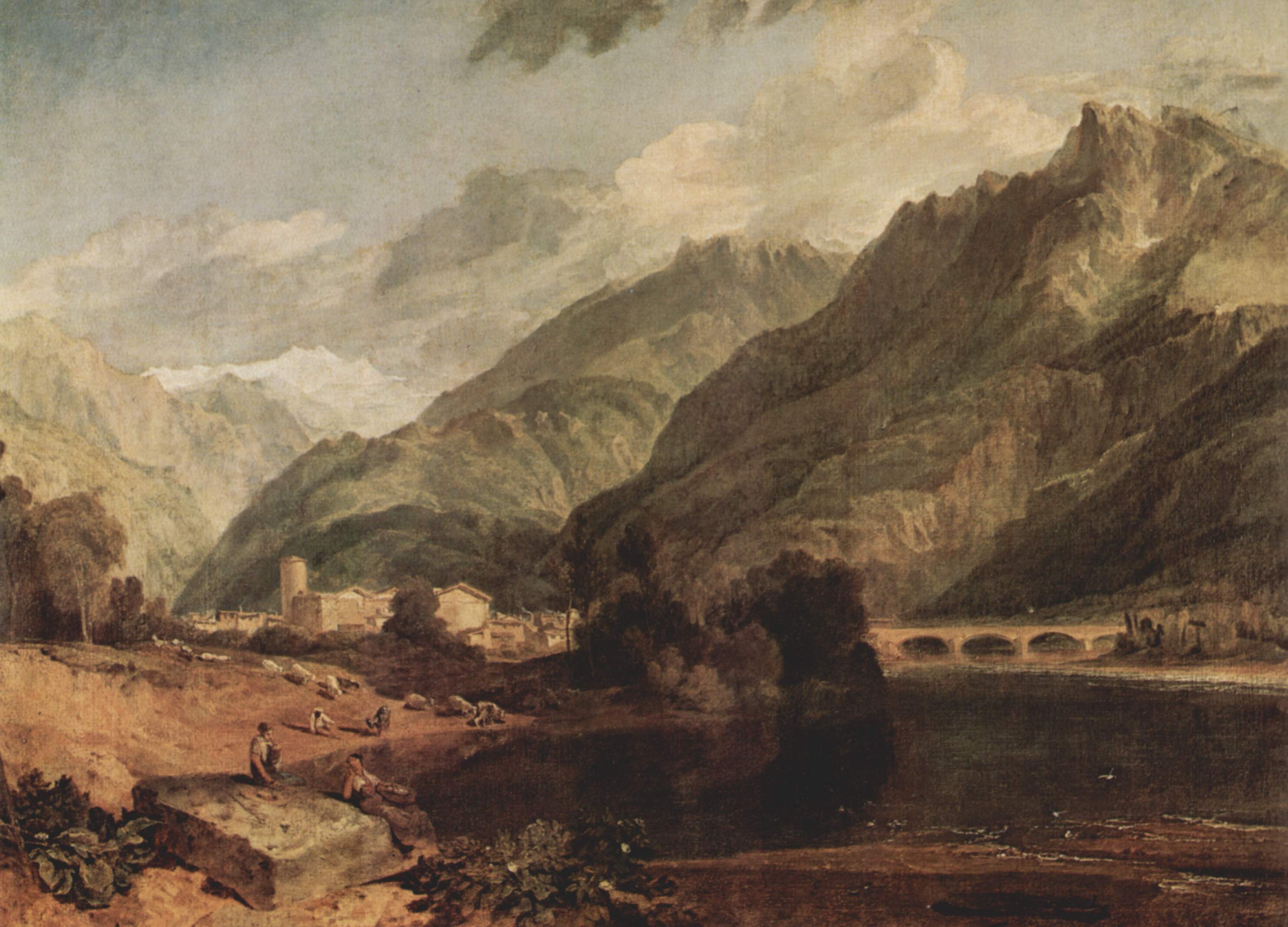 Bonneville, Savoy with Mont Blanc (1803).