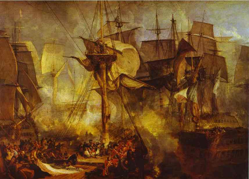 The Battle of Trafalgar, as Seen from the Mizen Starboard Shrouds of the Victory (1808).
