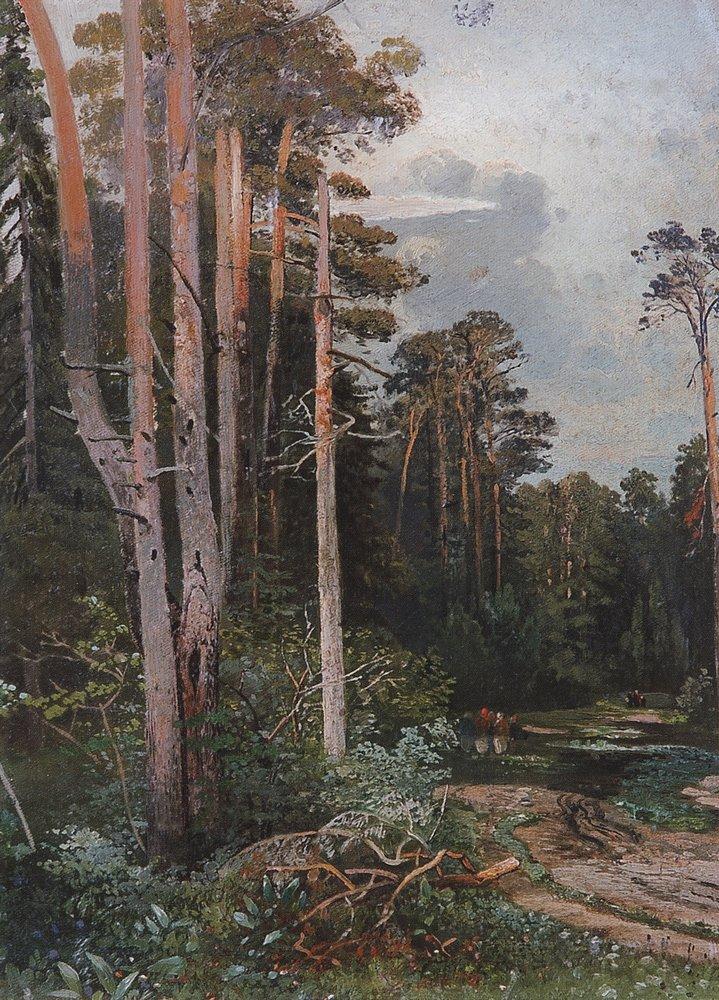 Forest road in Sokolniki (1860).