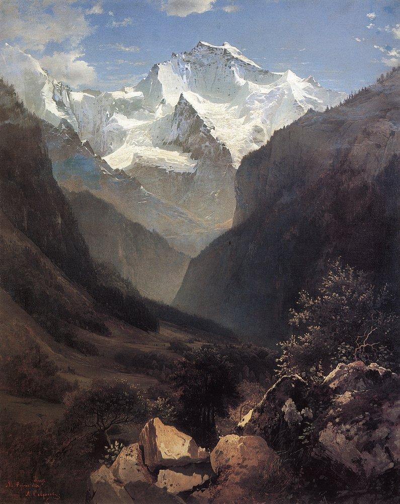 Type in the Swiss Alps (Mount Small Ruhen) (1862).