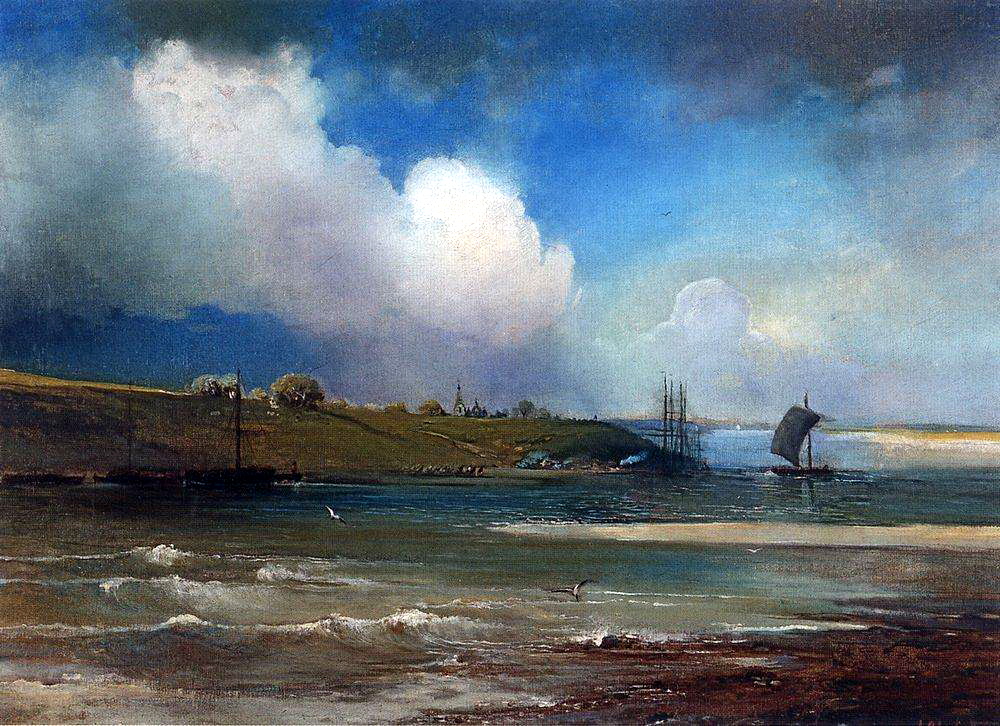 View of Volga near Yurievts (1870).