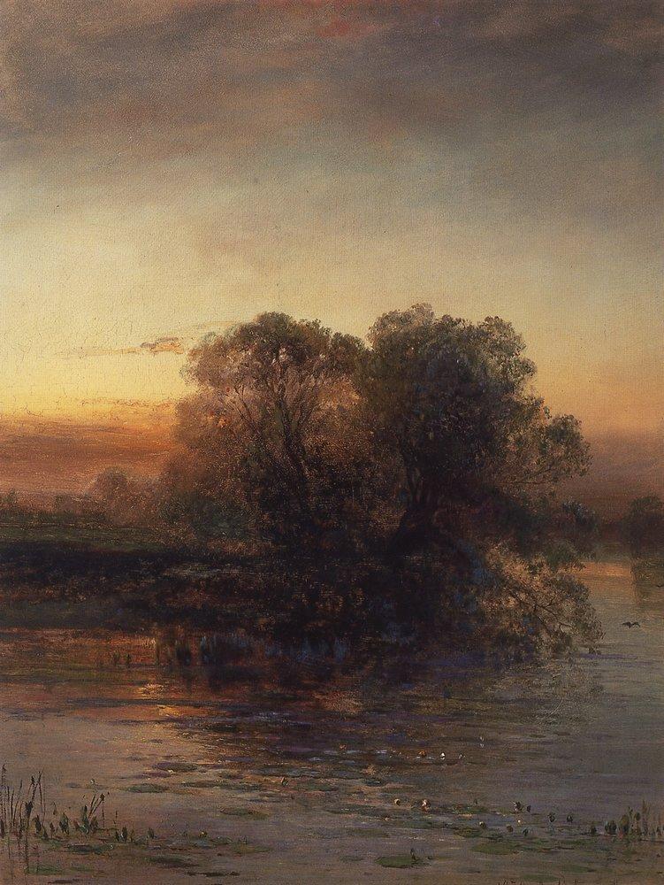 Pond at dusk (1879).