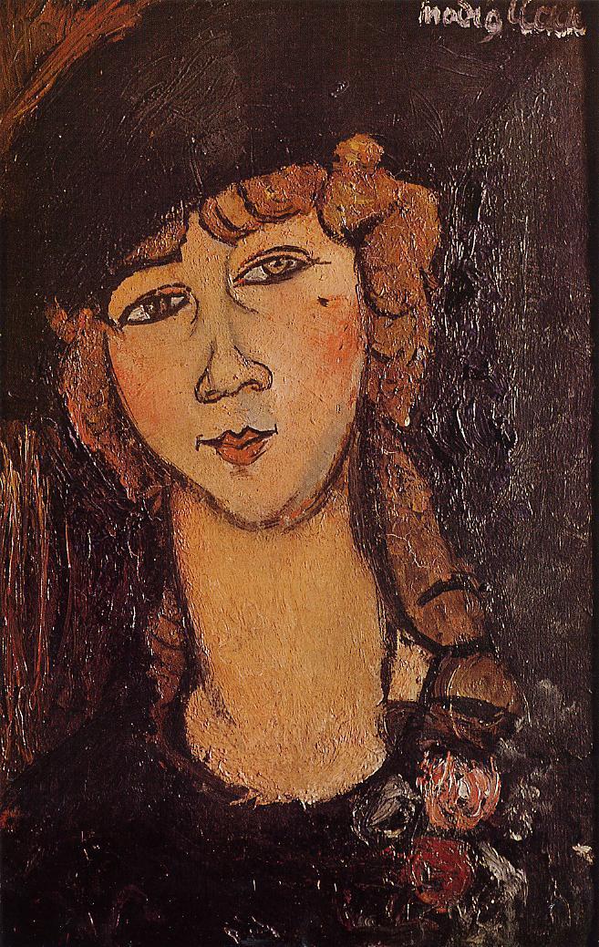 Lolotte (Head of a Woman in a Hat) (1916).