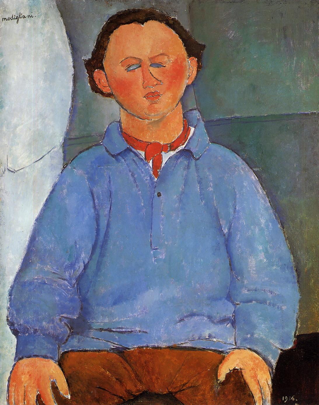 Portrait of Oscar Miestchanioff (1916).