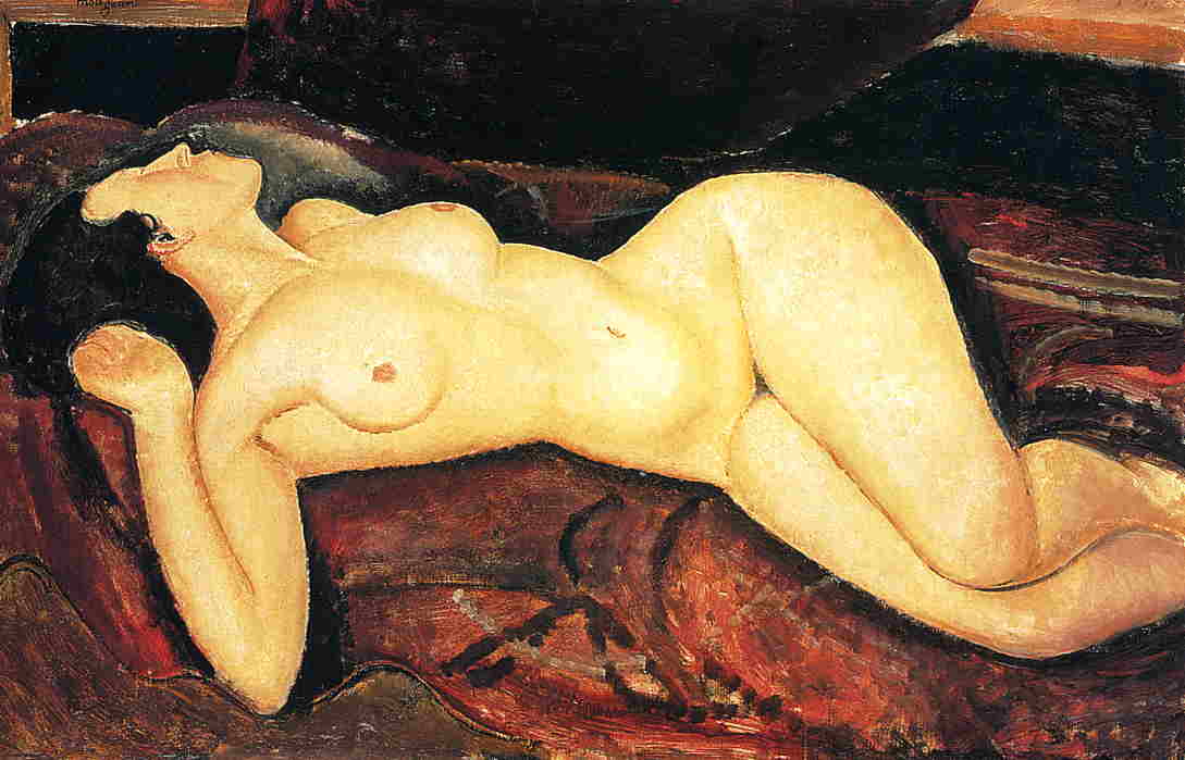 Recumbent nude (1917).