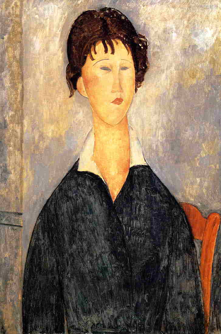 Portrait of a Woman with a White Collar (1919).