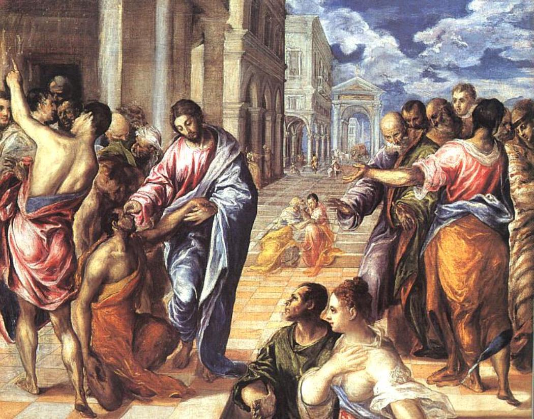 Christ healing the blind (1578).