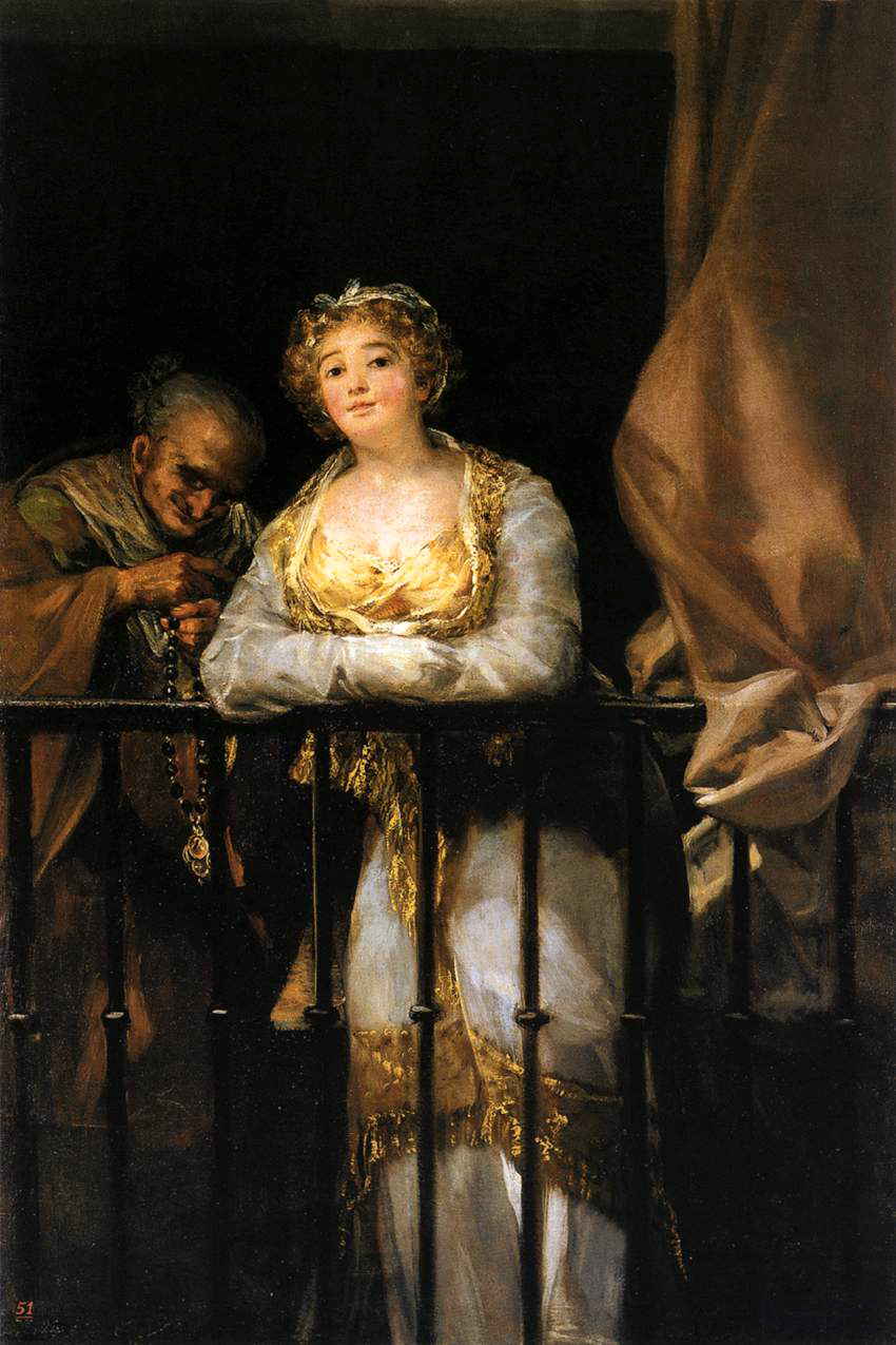 Maja and Celestina on a Balcony (1812).