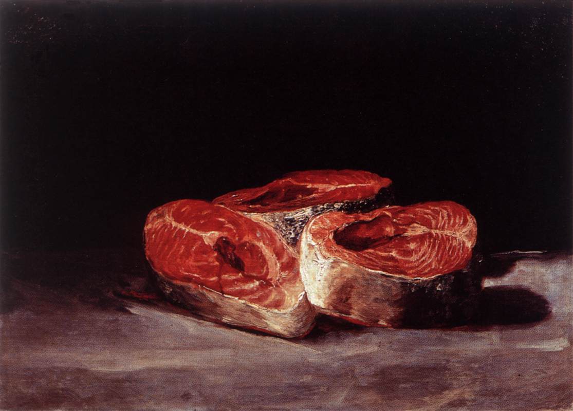 Still Life Three Salmon Steaks (1812).