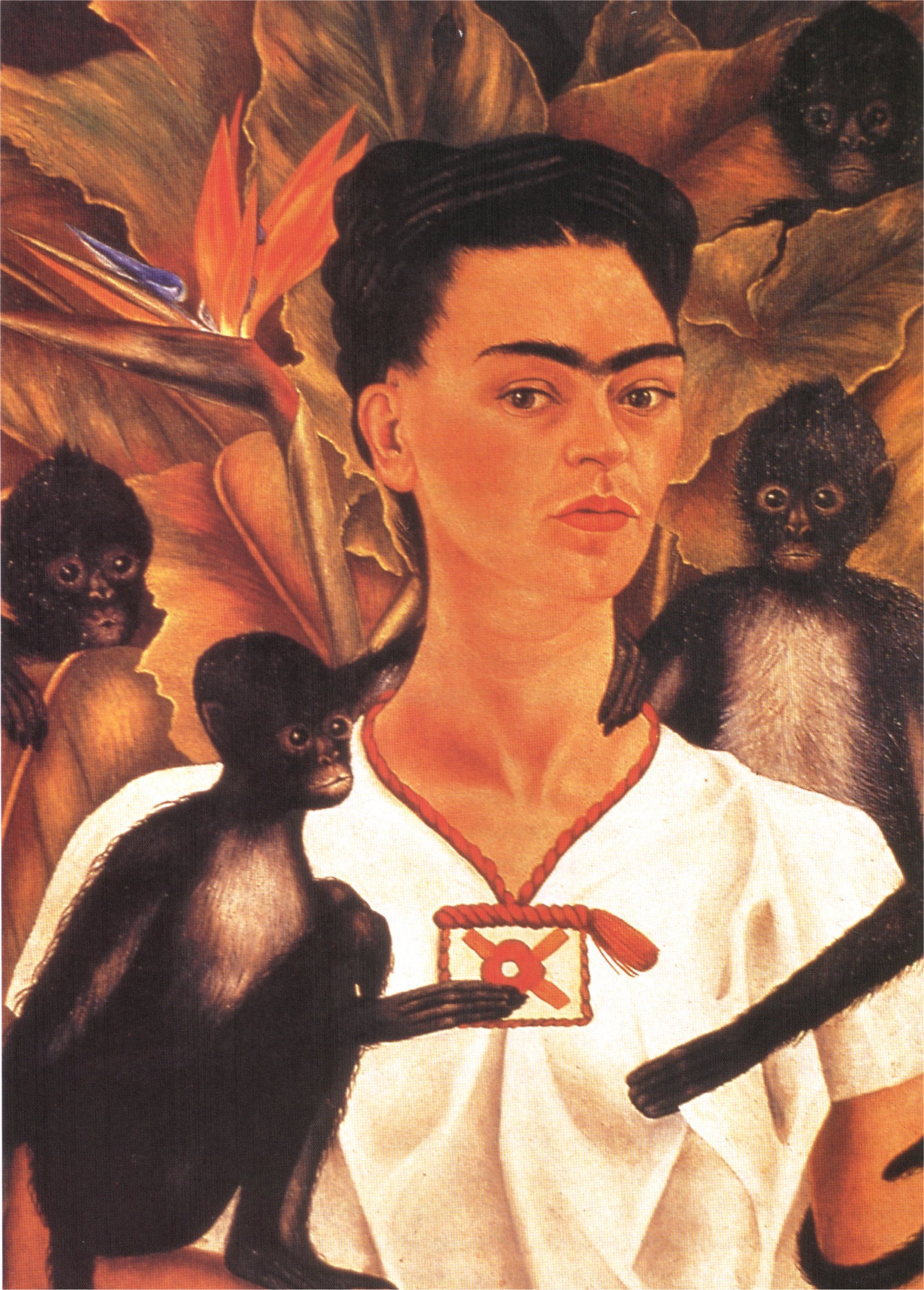 Self Portrait with Monkeys (1943).