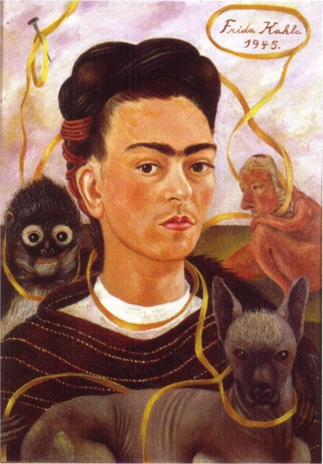 Self Portrait with Small Monkey (1945).