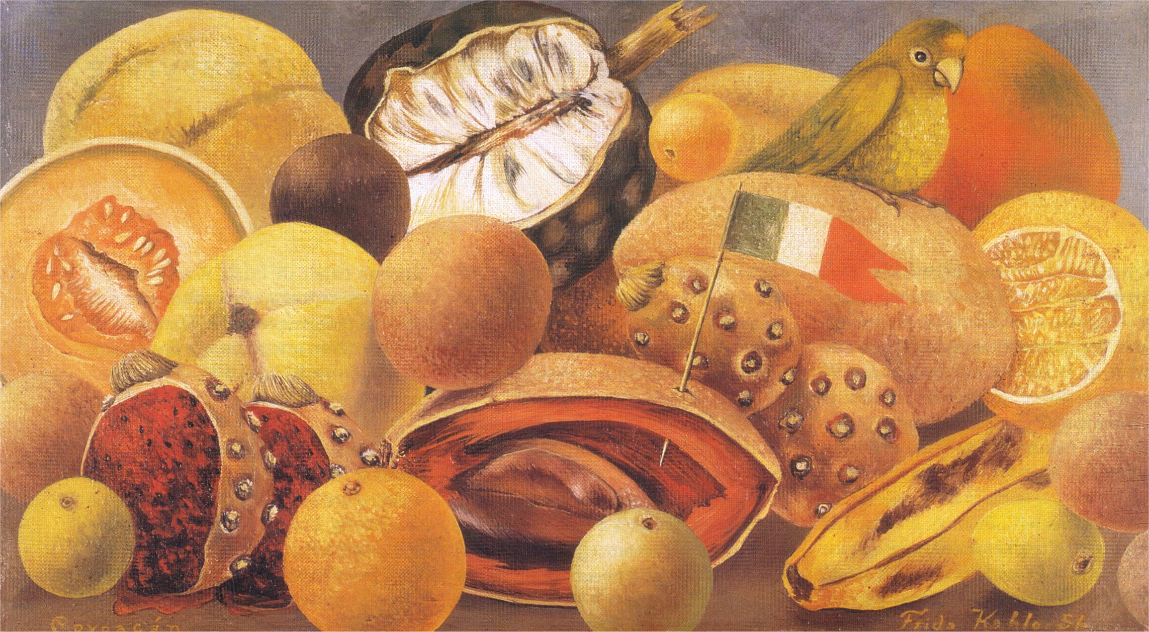 Still Life with Parrot and Flag (1951).