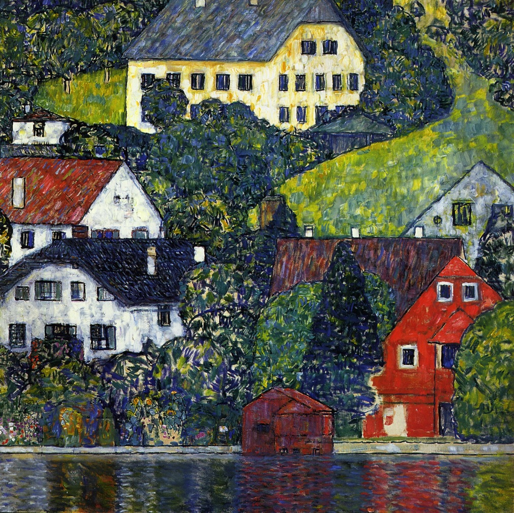Houses at Unterach on the Attersee (1916).