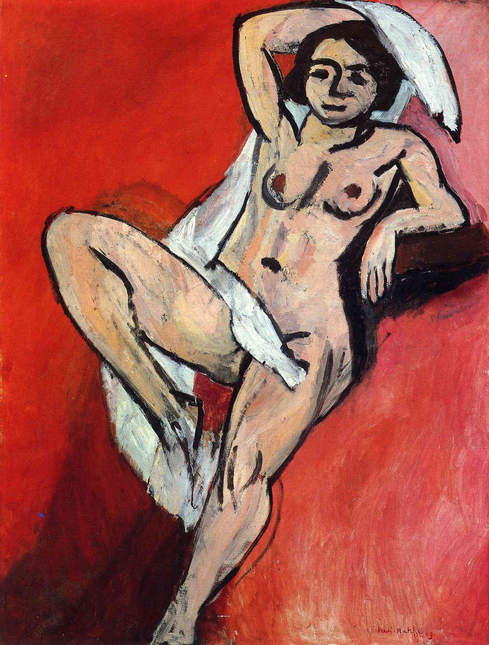 Nude with a Scarf (1909).