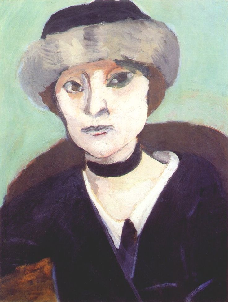 Marguerite in a Fur Hat (1918).