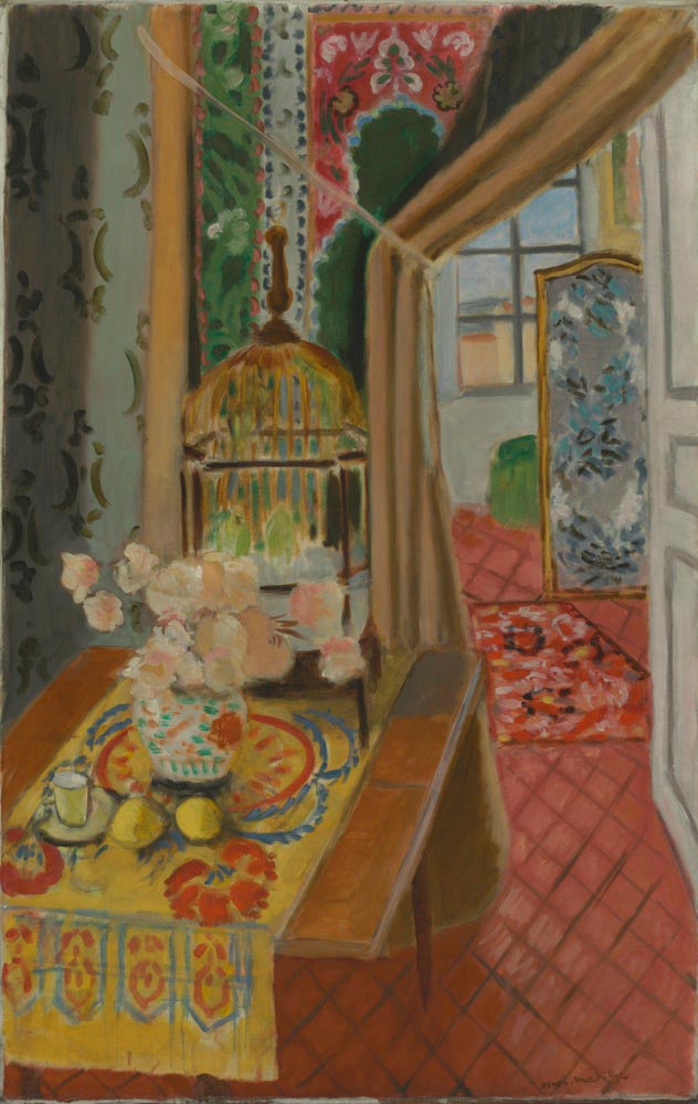 Interior, Flowers and Parakeets (1924).