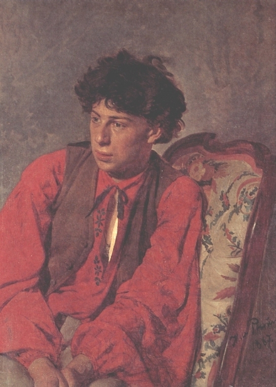 Portrait of V. E. Repin, the Artist's brother (1867).