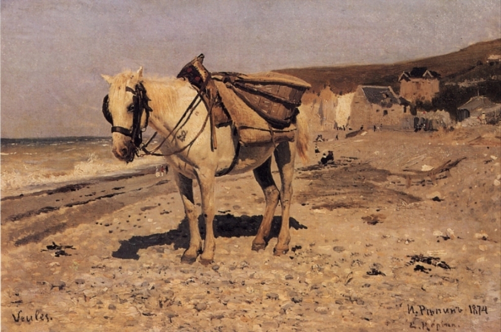 Horse for the stones collecting in the Vela (1874).