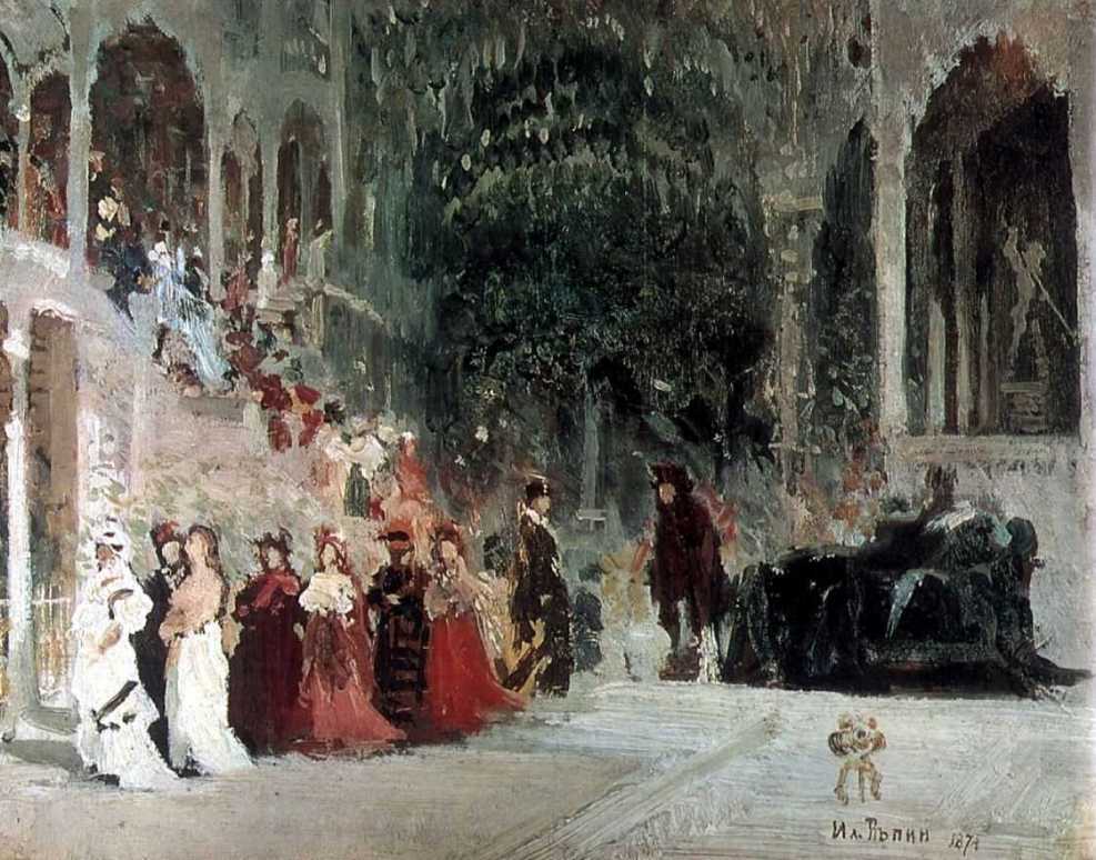 Scene from balet (study) (1874).