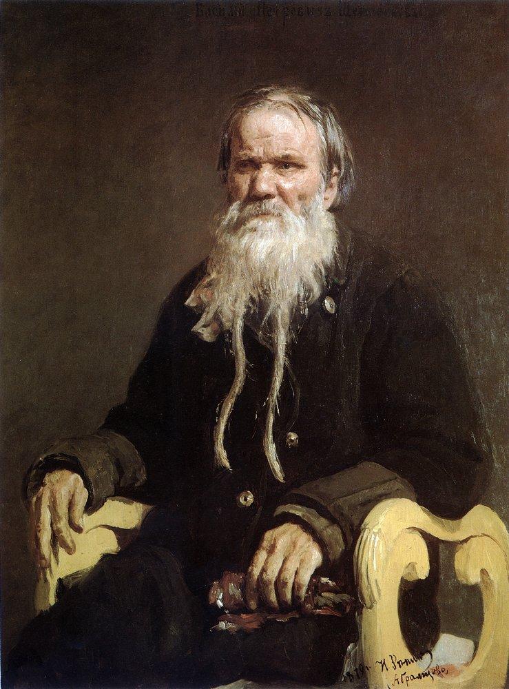 Portrait of Folk Story-teller V.P. Schegolenkov (1879).