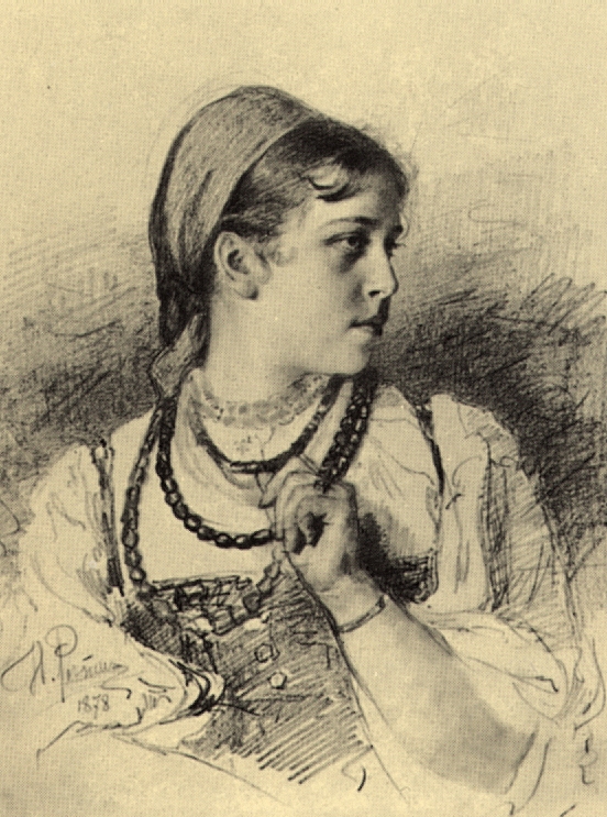Portrait of T. A. Mamontova (1879).