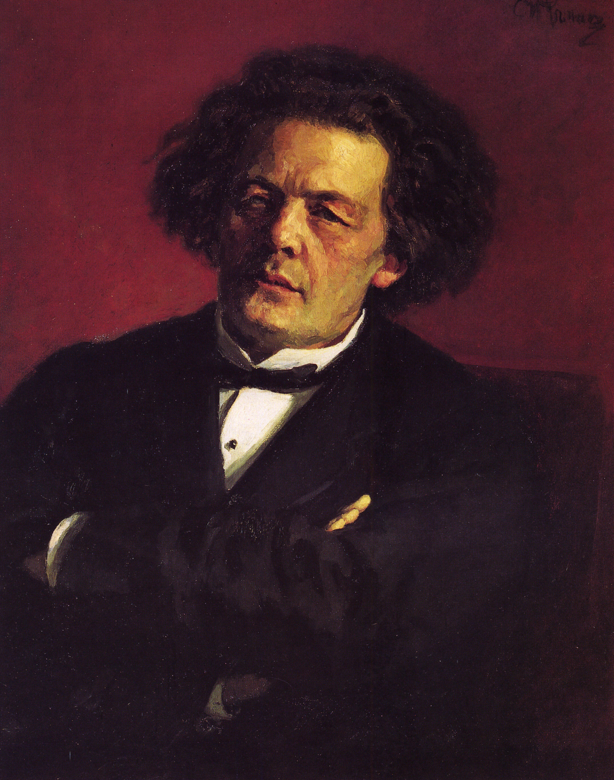 Portrait of the pianist, conductor and composer Anton Grigorievich Rubinstein (1881).
