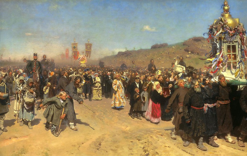 Krestny Khod (Religious Procession) in Kursk Gubernia (1883).