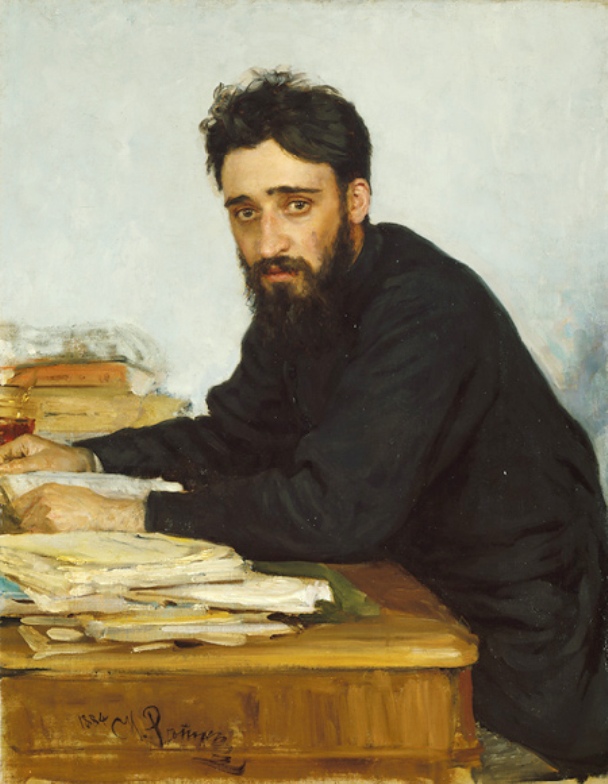 Portrait of writer Vsevolod Mikhailovich Garshin (1884).