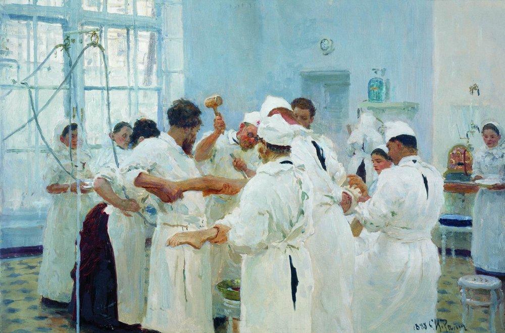 The Surgeon E. Pavlov in the Operating Theater (1888).