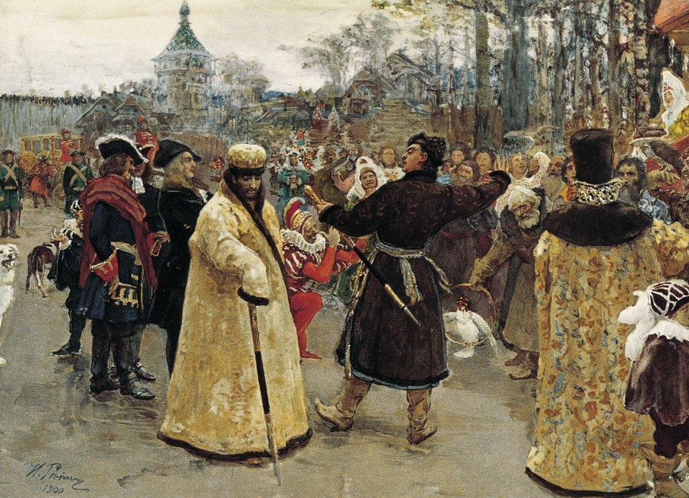 Arrival tsars Piotr and Ioann (1900).