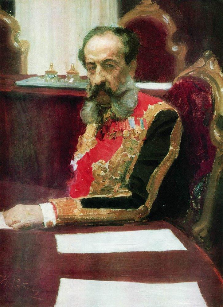 Portrait of member of State Council and Grand Chamberlain, Prince Mikhail Sergeyevich Volkonsky (1903).