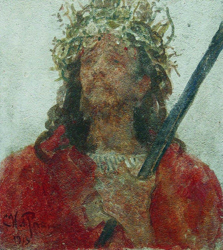 Jesus in a crown of thorns (1913).