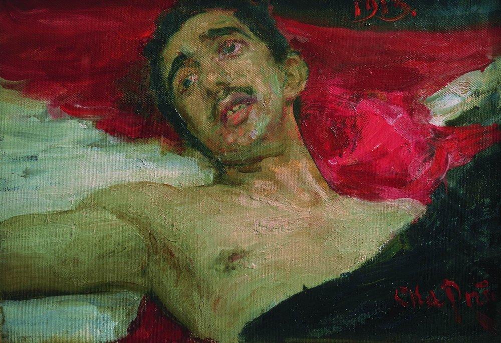 Wounded man (1913).