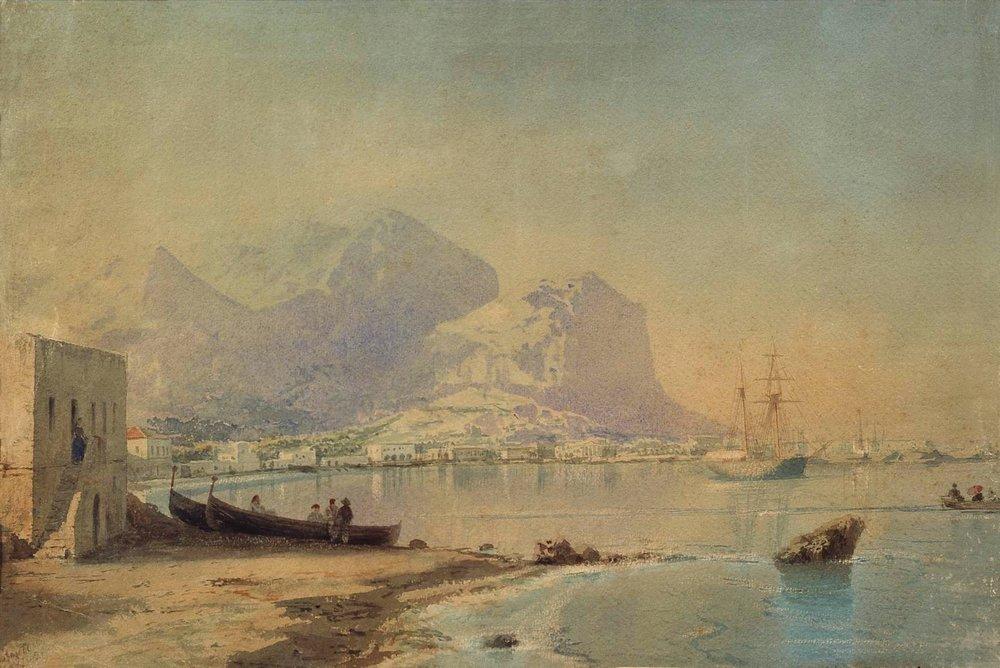 In harbour (1842).