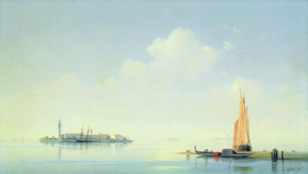 The harbour of Venice, the island of San Georgio (1844).