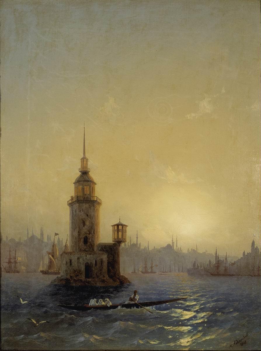 View of Leandrovsk tower in Constantinople (1848).