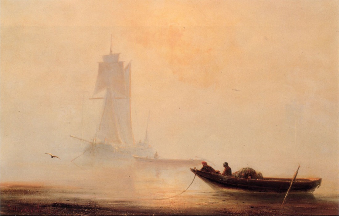 Fishing Boats In A Harbor (1854).