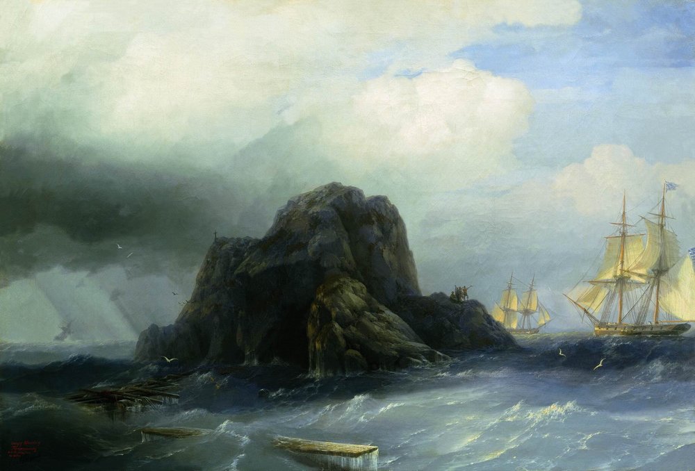 Rocky island (1855).