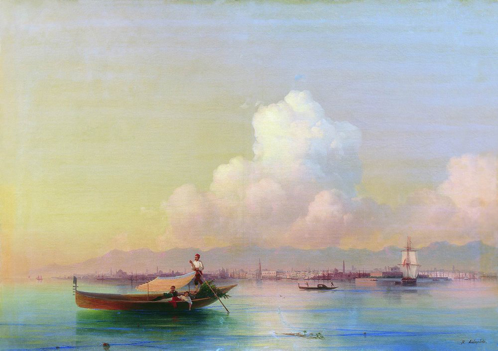 View of Venice from Lido (1855).