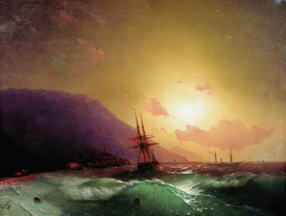 Near coast of Yalta (1864).