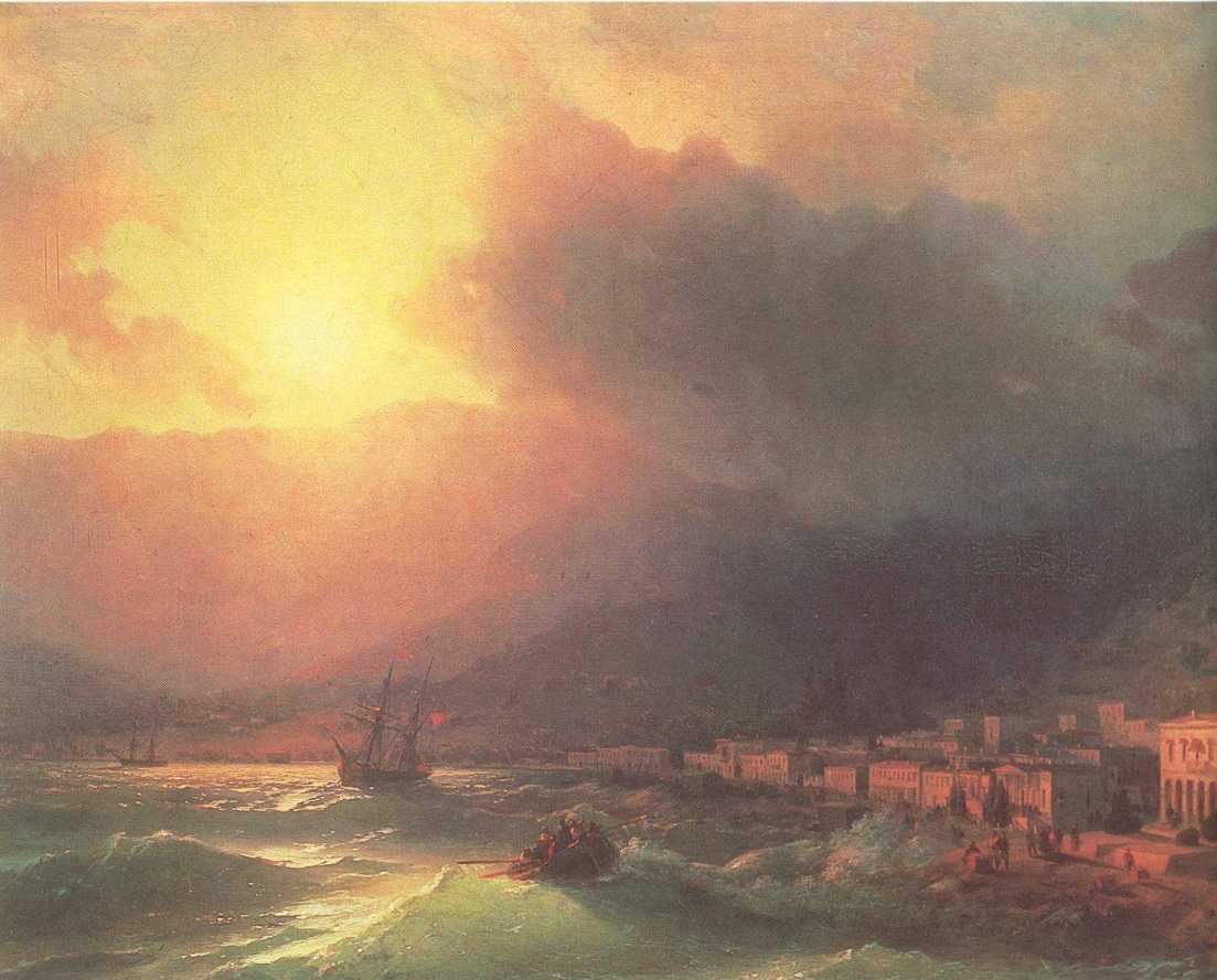 View of Yalta in evening (1870).