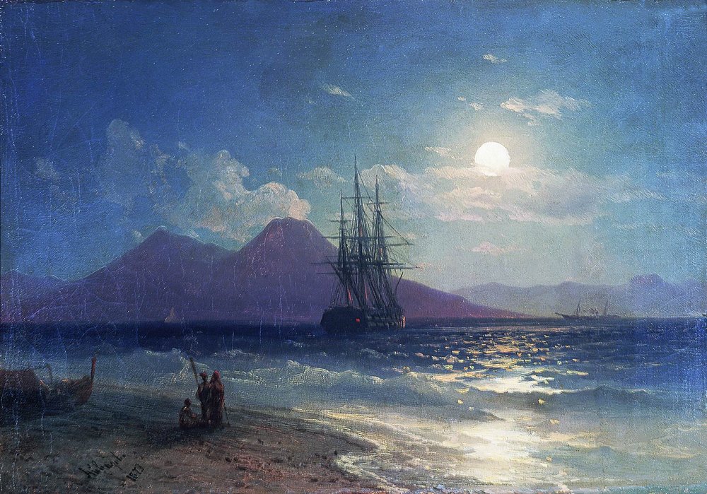 View of the sea at night (1873).