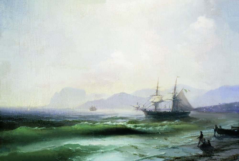 Agitated sea (1877).