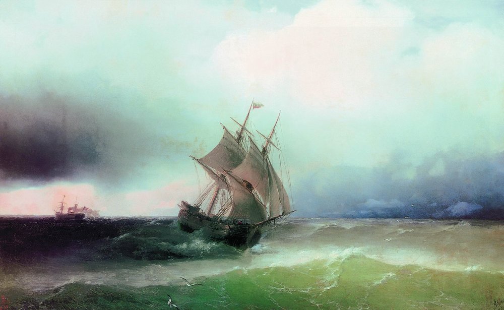 Approximation of the storm (1877).