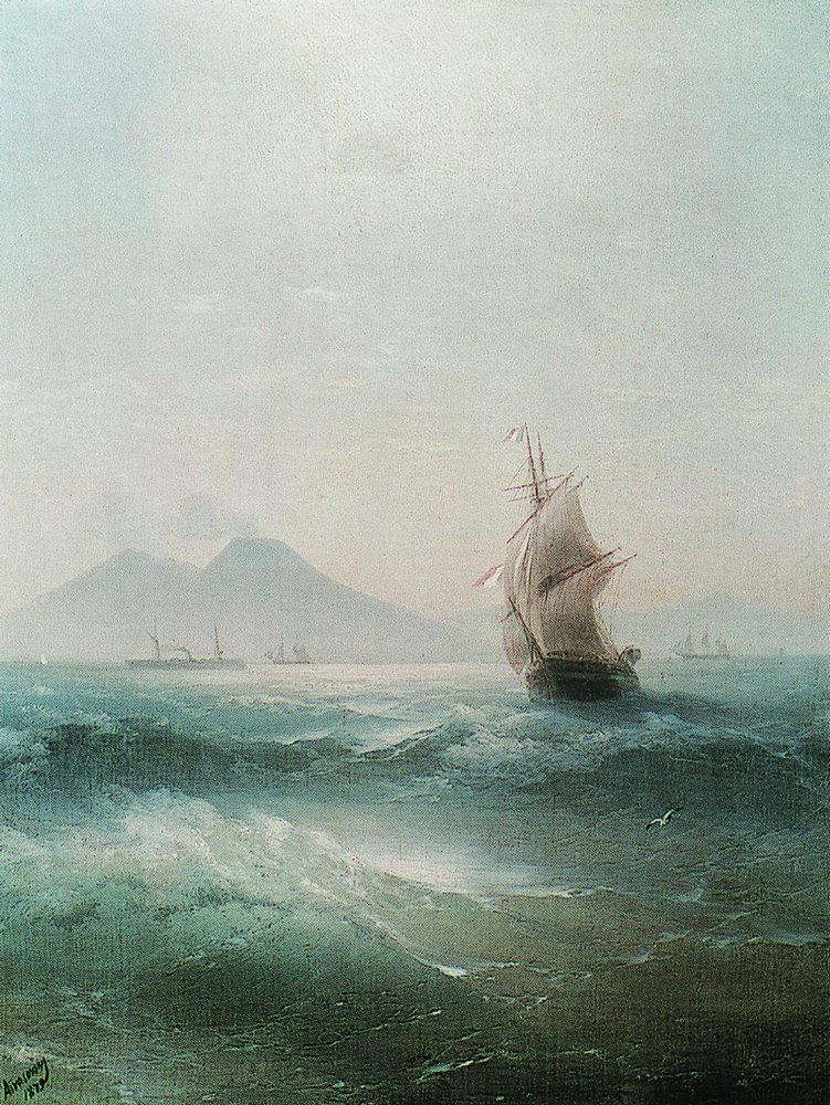 The Bay of Naples. View of Vesuvius (1879).